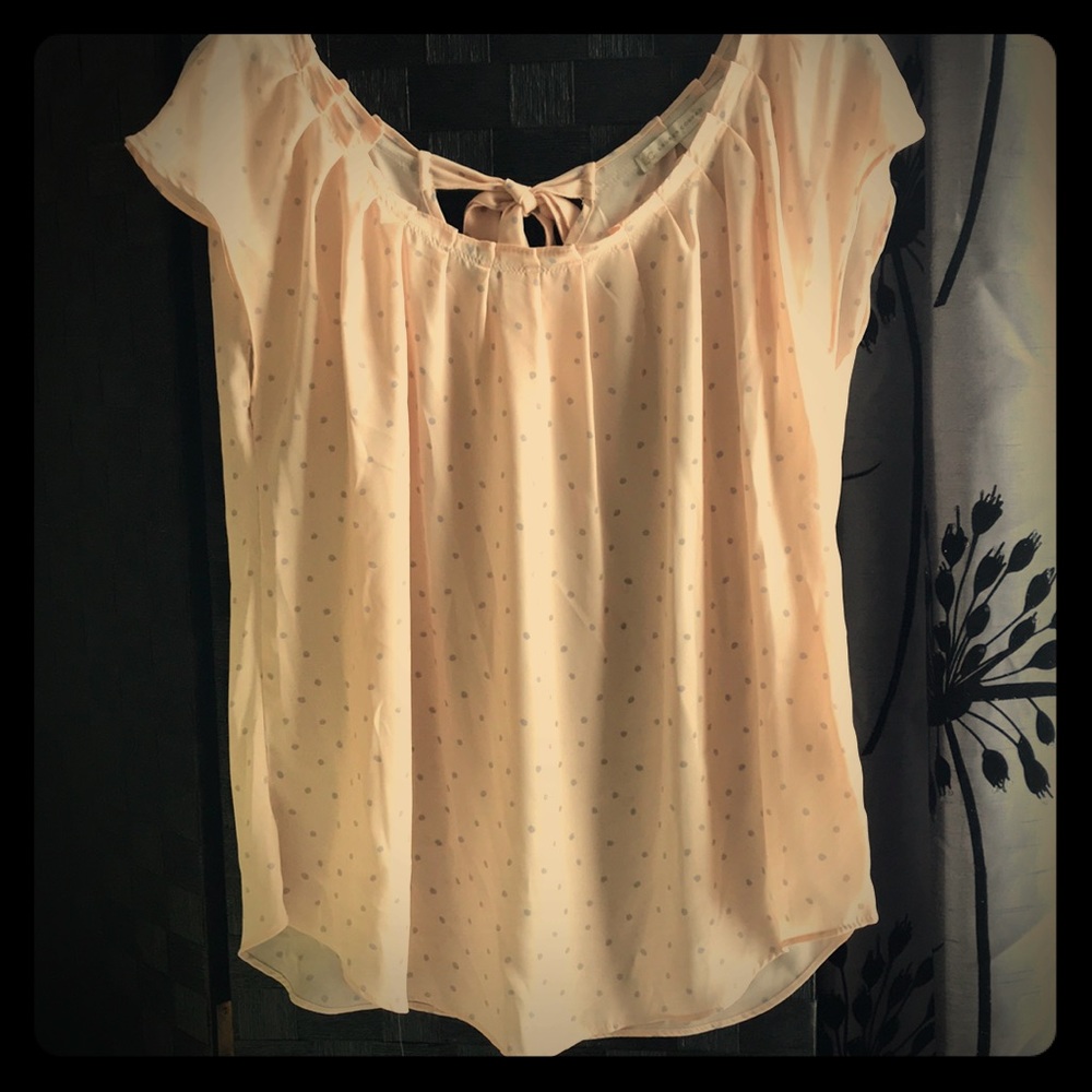 Pretty Pink and Lilac Polk a dot blouse